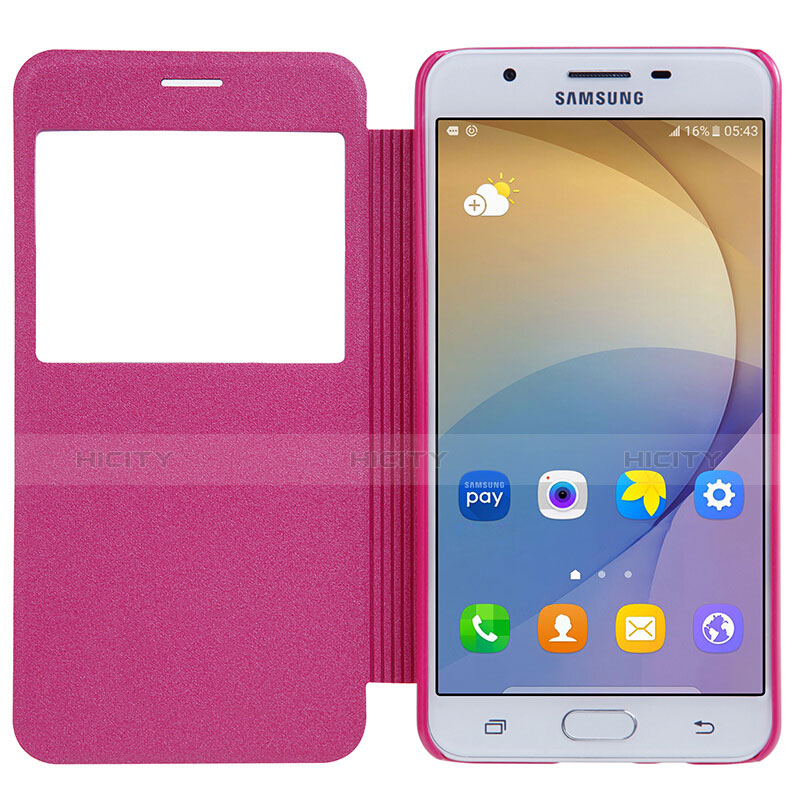 Handyhülle Hülle Stand Tasche Leder für Samsung Galaxy On5 (2016) G570 G570F Pink