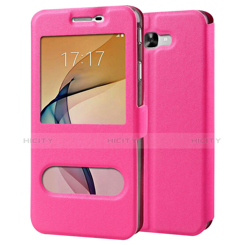 Handyhülle Hülle Stand Tasche Leder für Samsung Galaxy On7 (2016) G6100 Pink