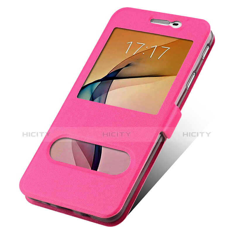 Handyhülle Hülle Stand Tasche Leder für Samsung Galaxy On7 (2016) G6100 Pink