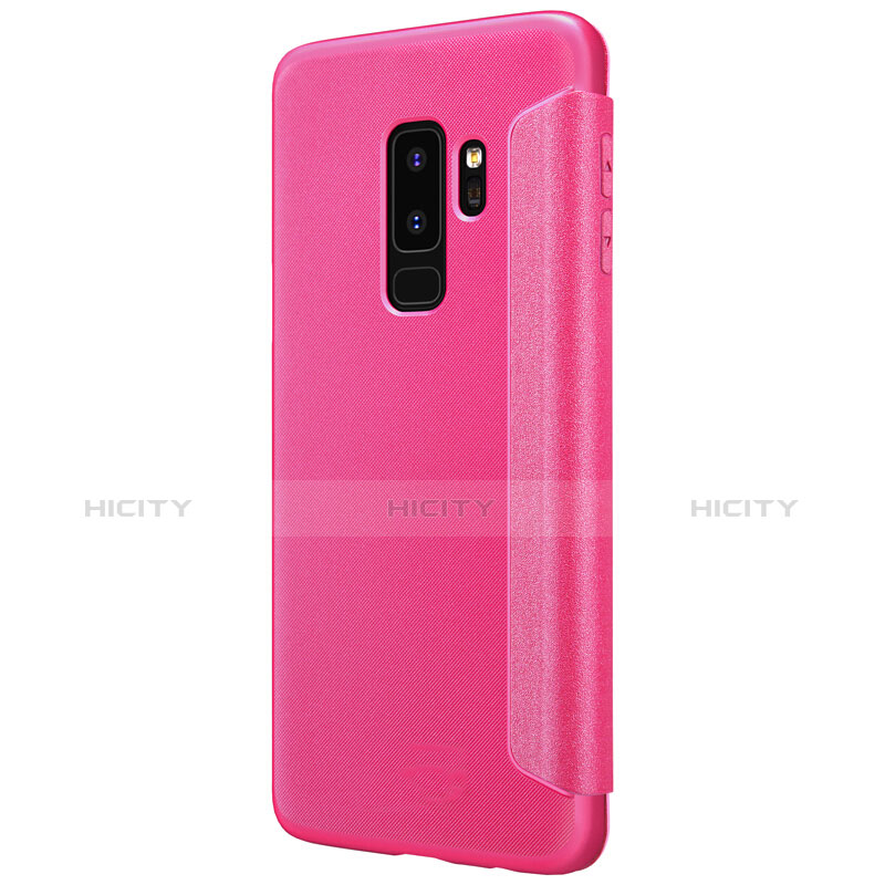 Handyhülle Hülle Stand Tasche Leder für Samsung Galaxy S9 Plus Pink