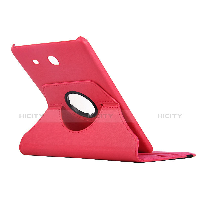 Handyhülle Hülle Stand Tasche Leder für Samsung Galaxy Tab E 9.6 T560 T561 Rot