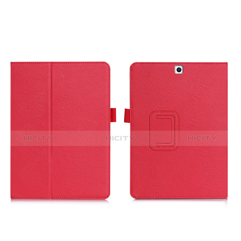 Handyhülle Hülle Stand Tasche Leder für Samsung Galaxy Tab S2 9.7 SM-T810 SM-T815 Rot