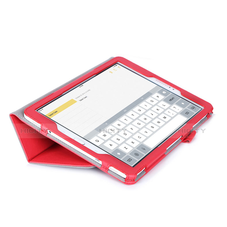 Handyhülle Hülle Stand Tasche Leder für Samsung Galaxy Tab S2 9.7 SM-T810 SM-T815 Rot