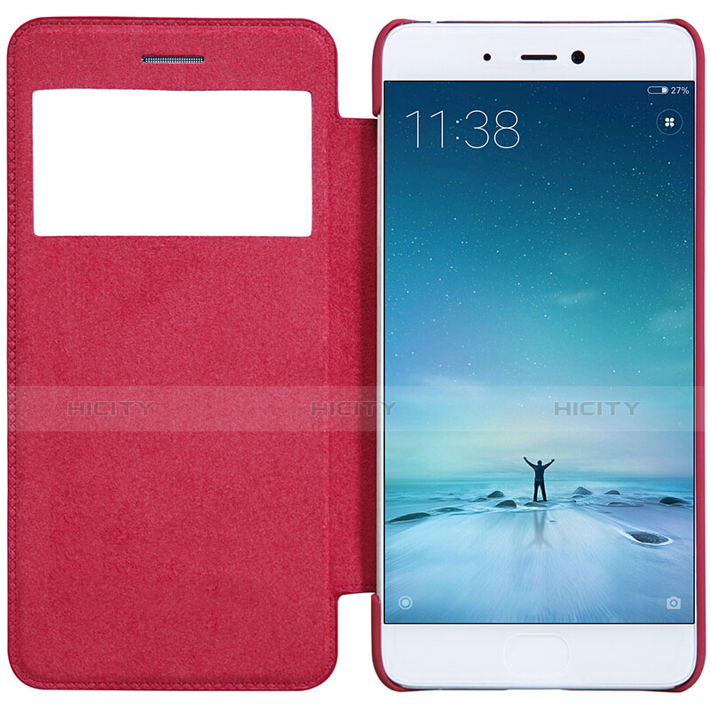 Handyhülle Hülle Stand Tasche Leder für Xiaomi Mi 5S 4G Rot