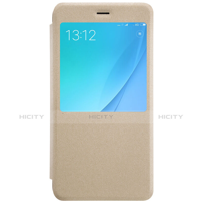 Handyhülle Hülle Stand Tasche Leder für Xiaomi Mi 5X Gold