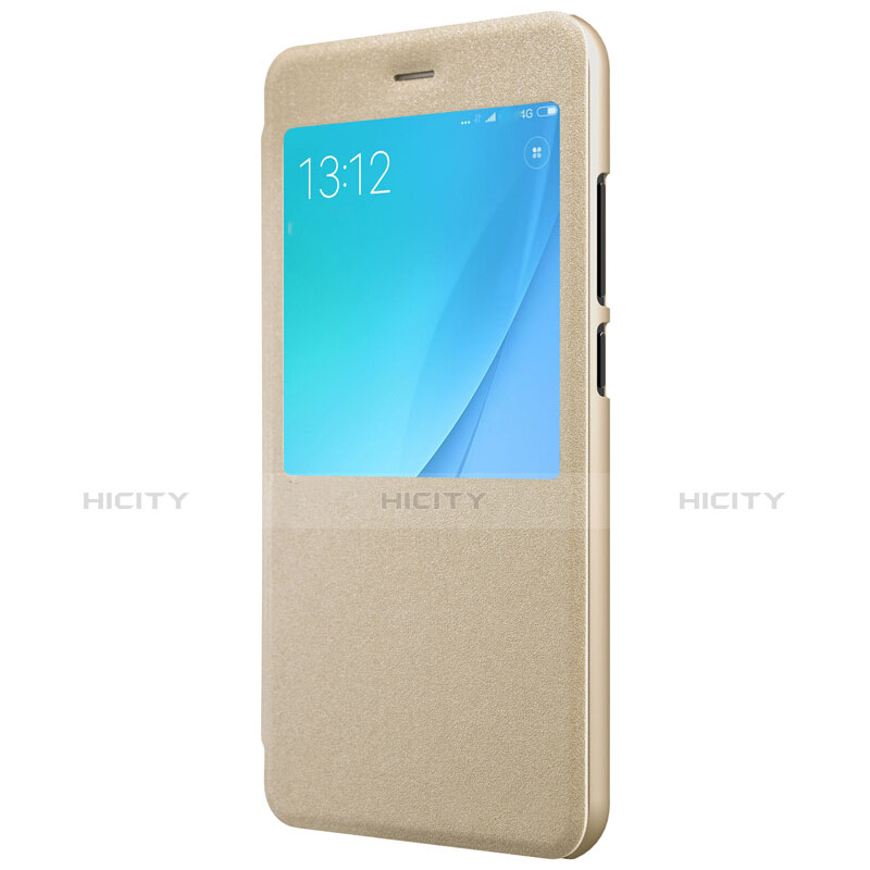 Handyhülle Hülle Stand Tasche Leder für Xiaomi Mi 5X Gold