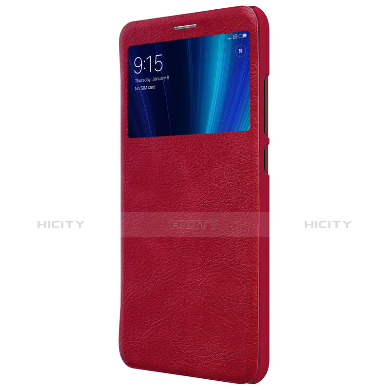 Handyhülle Hülle Stand Tasche Leder für Xiaomi Mi 6X Rot