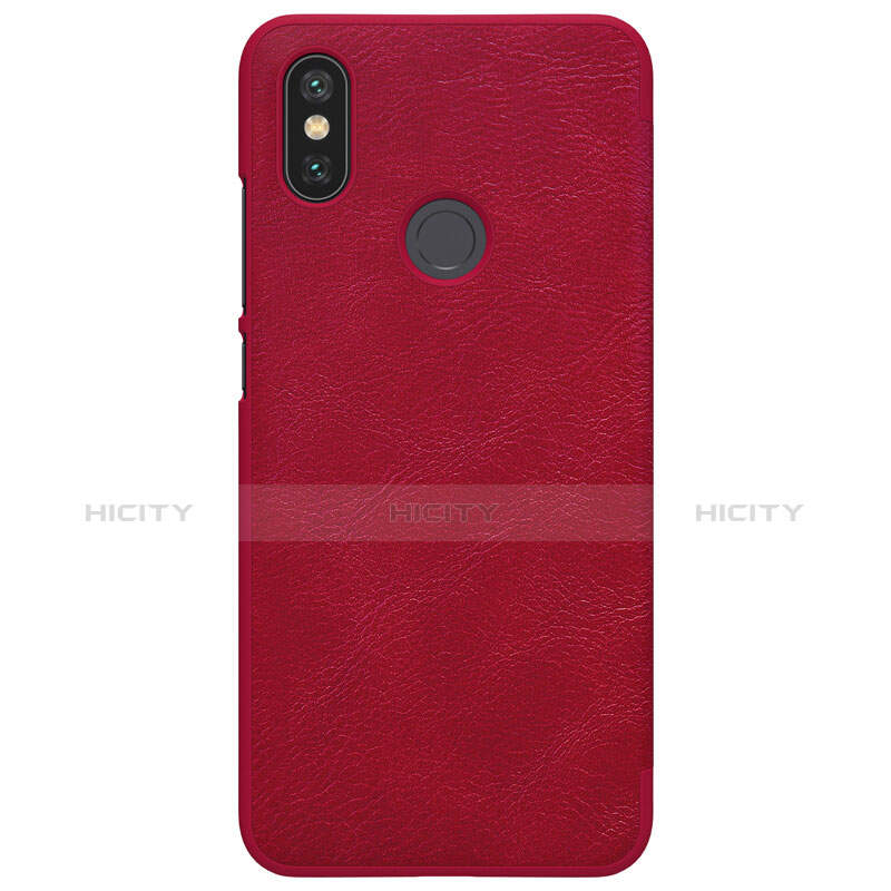 Handyhülle Hülle Stand Tasche Leder für Xiaomi Mi 6X Rot