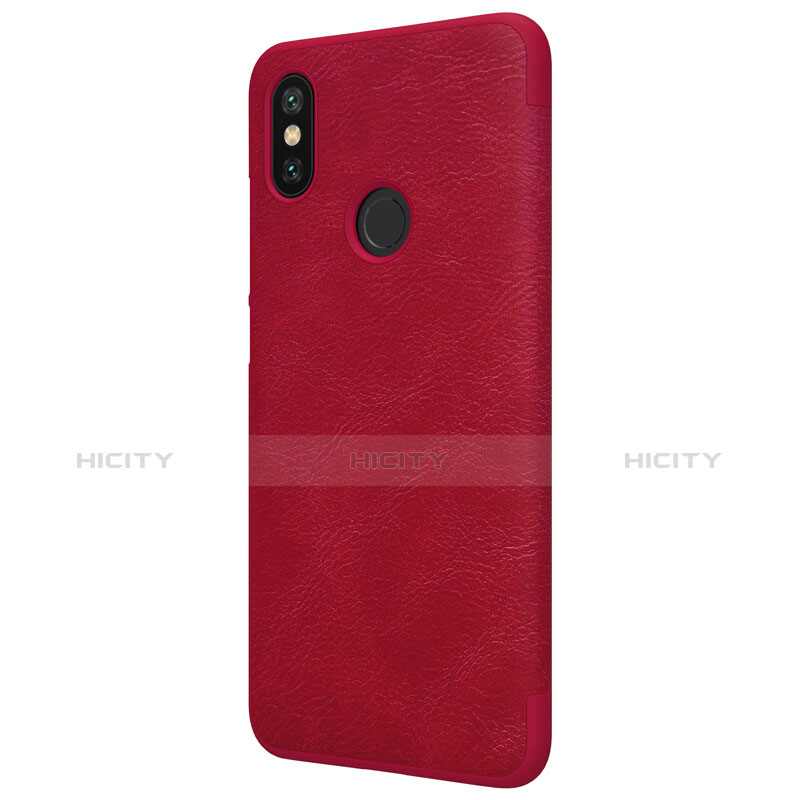 Handyhülle Hülle Stand Tasche Leder für Xiaomi Mi 6X Rot