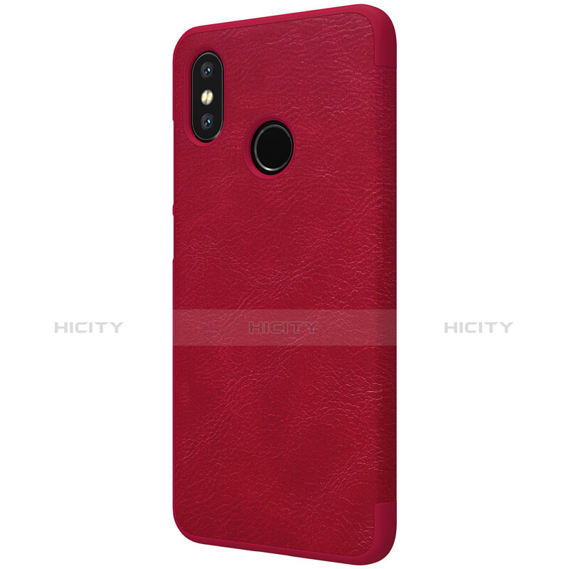 Handyhülle Hülle Stand Tasche Leder für Xiaomi Mi 8 Rot