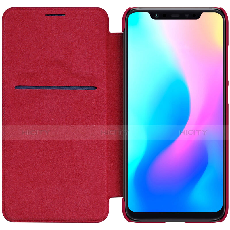 Handyhülle Hülle Stand Tasche Leder für Xiaomi Mi 8 Rot