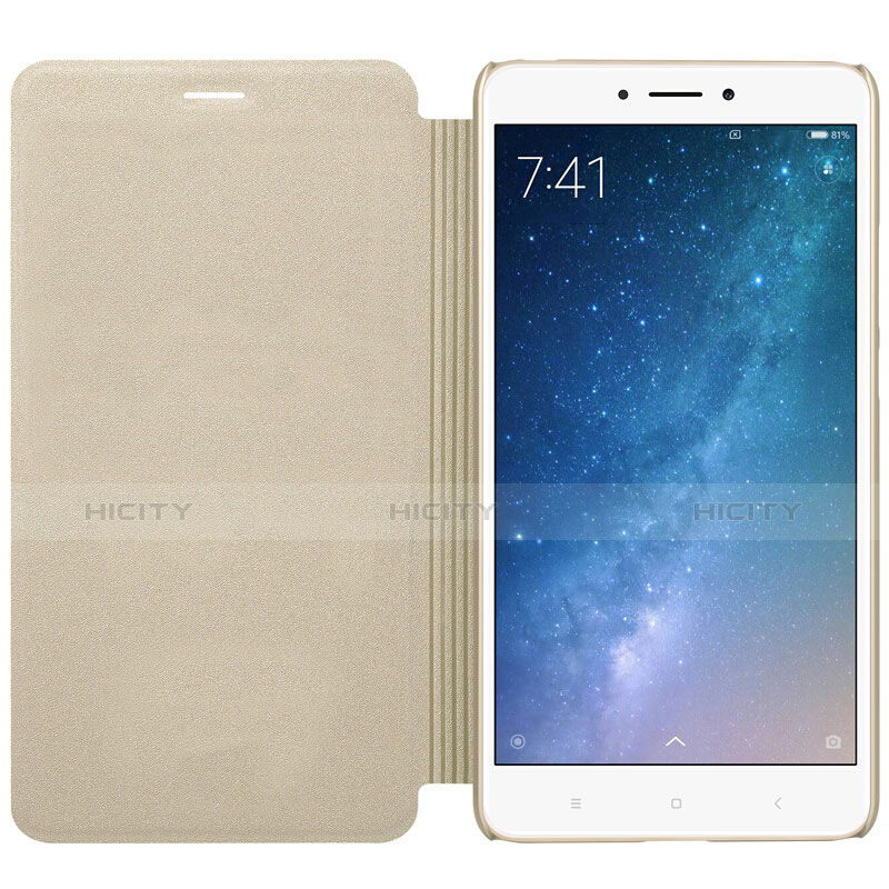 Handyhülle Hülle Stand Tasche Leder für Xiaomi Mi Max 2 Gold