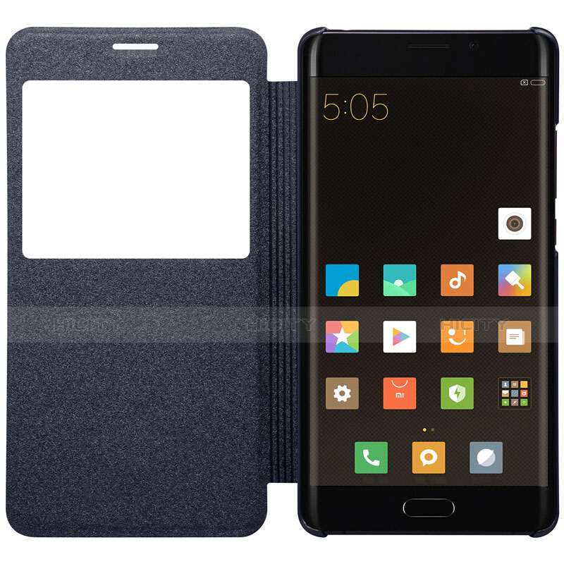 Handyhülle Hülle Stand Tasche Leder für Xiaomi Mi Note 2 Schwarz