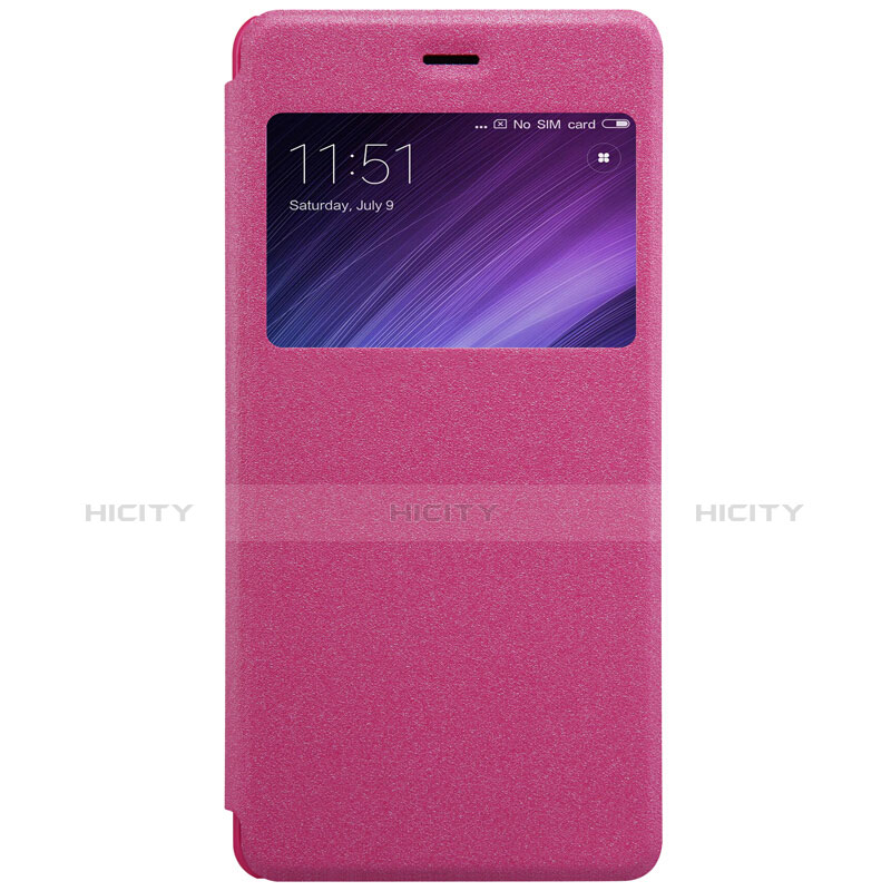 Handyhülle Hülle Stand Tasche Leder für Xiaomi Redmi 4 Standard Edition Pink