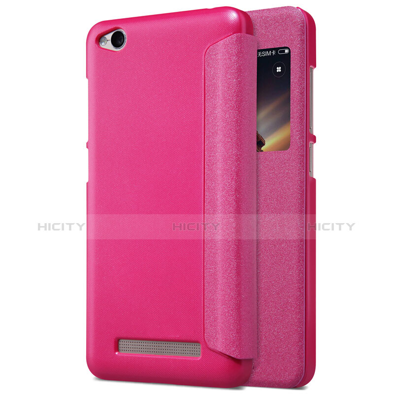 Handyhülle Hülle Stand Tasche Leder für Xiaomi Redmi 4A Pink