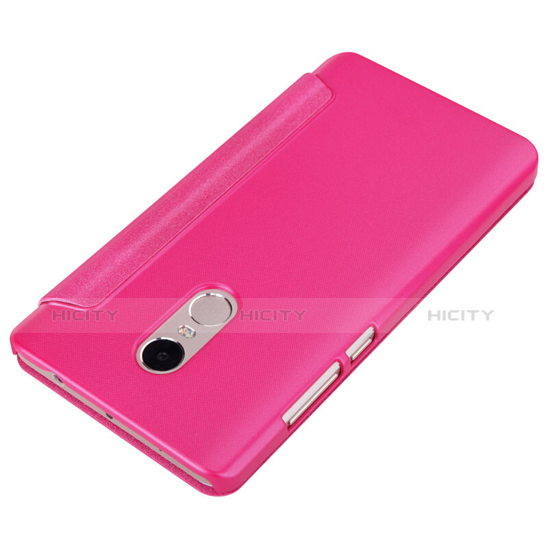 Handyhülle Hülle Stand Tasche Leder für Xiaomi Redmi Note 4 Pink