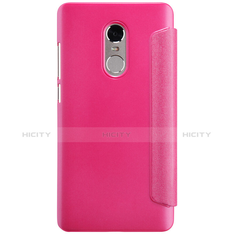 Handyhülle Hülle Stand Tasche Leder für Xiaomi Redmi Note 4 Standard Edition Pink groß