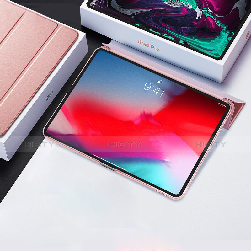 Handyhülle Hülle Stand Tasche Leder L01 für Apple iPad Pro 12.9 (2018) Rosa