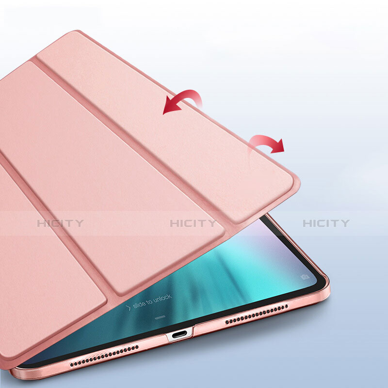 Handyhülle Hülle Stand Tasche Leder L01 für Apple iPad Pro 12.9 (2018) Rosa