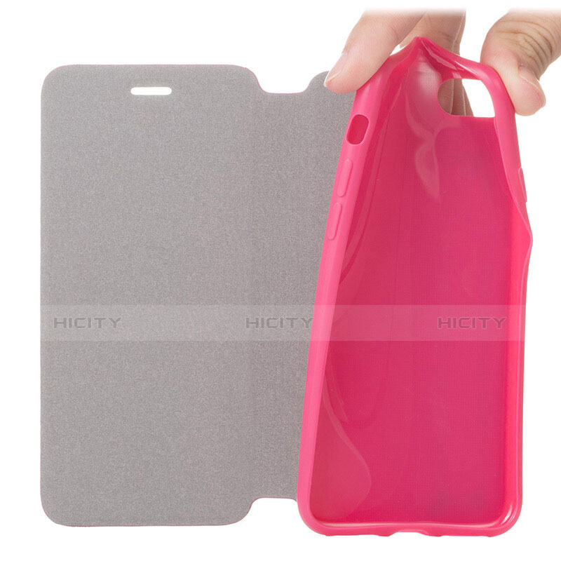 Handyhülle Hülle Stand Tasche Leder L01 für Apple iPhone 8 Pink