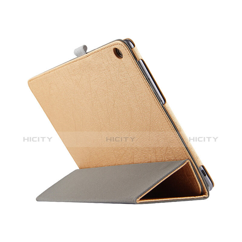 Handyhülle Hülle Stand Tasche Leder L01 für Huawei MediaPad M3 Lite 10.1 BAH-W09 Gold