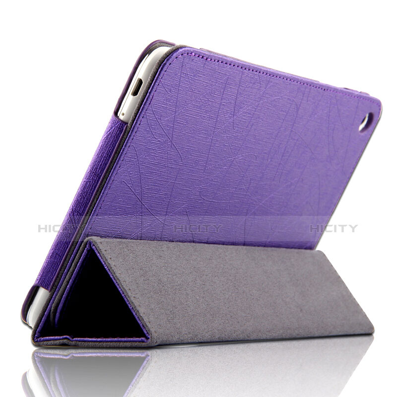 Handyhülle Hülle Stand Tasche Leder L01 für Huawei Mediapad T1 7.0 T1-701 T1-701U Violett