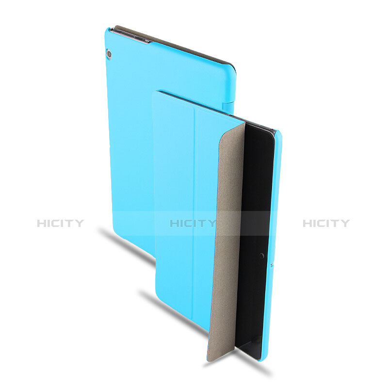 Handyhülle Hülle Stand Tasche Leder L01 für Huawei MediaPad T3 10 AGS-L09 AGS-W09 Cyan groß