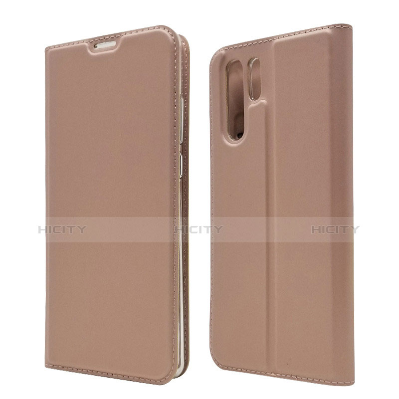 Handyhülle Hülle Stand Tasche Leder L01 für Huawei P30 Pro Rosegold