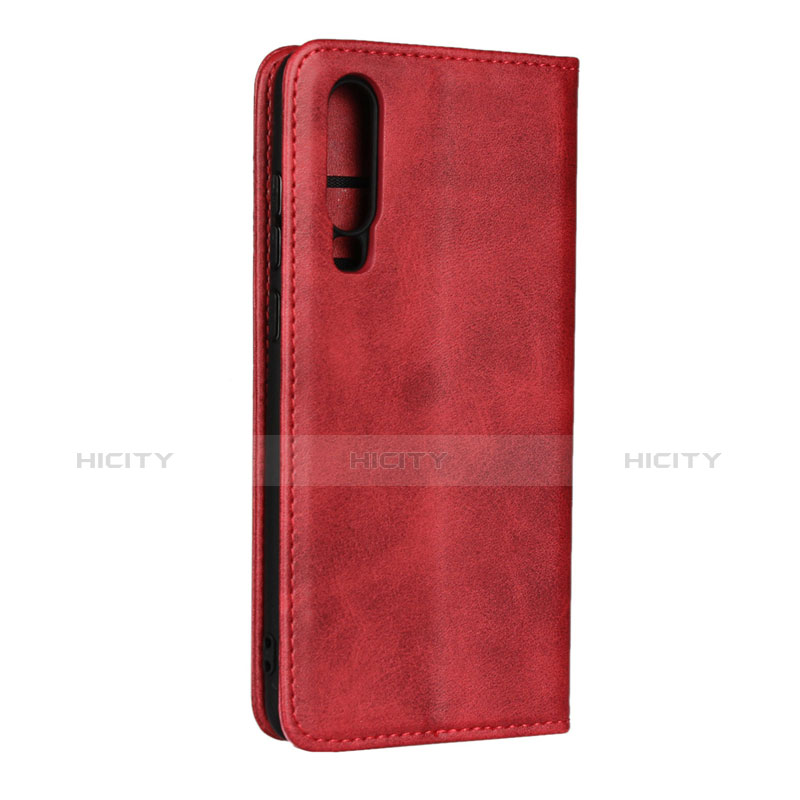 Handyhülle Hülle Stand Tasche Leder L01 für Huawei P30 Rot