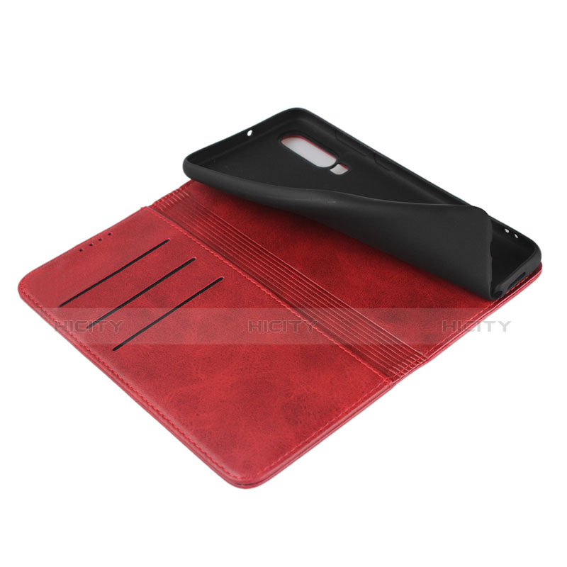 Handyhülle Hülle Stand Tasche Leder L01 für Huawei P30 Rot