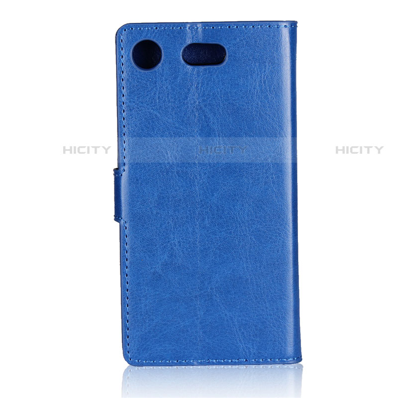 Handyhülle Hülle Stand Tasche Leder L01 für Sony Xperia XZ1 Compact Blau