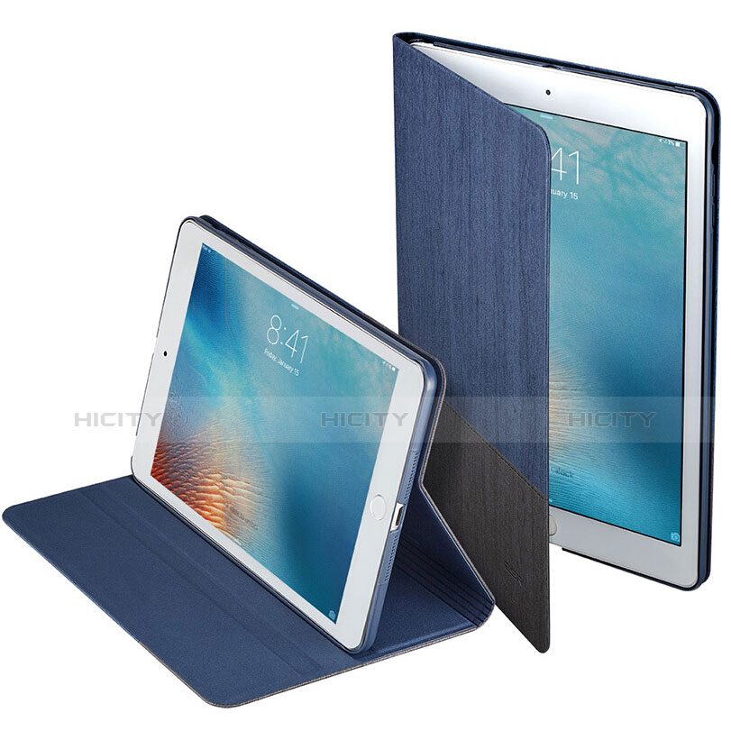 Handyhülle Hülle Stand Tasche Leder L02 für Apple iPad Mini Blau