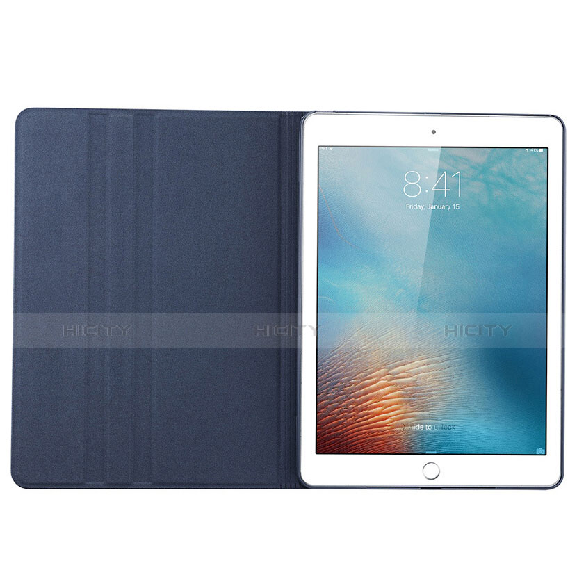 Handyhülle Hülle Stand Tasche Leder L02 für Apple iPad Mini Blau