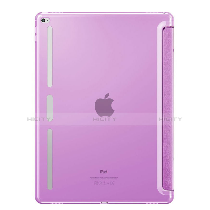 Handyhülle Hülle Stand Tasche Leder L02 für Apple iPad Pro 12.9 Violett