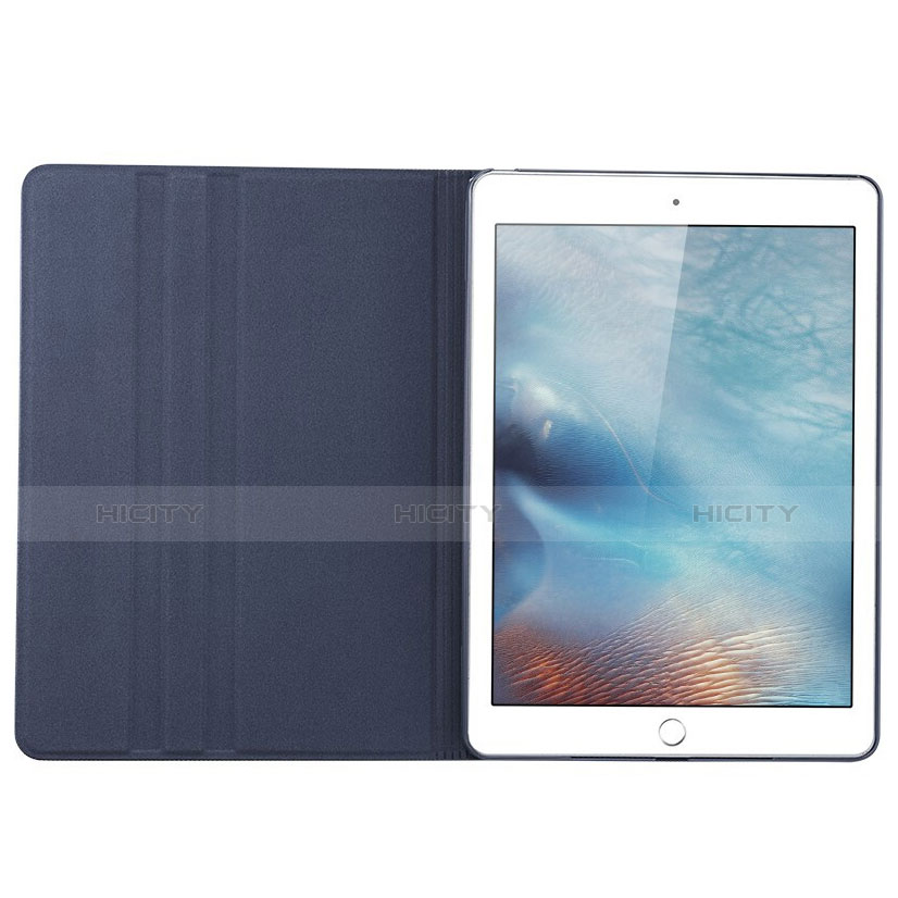 Handyhülle Hülle Stand Tasche Leder L02 für Apple iPad Pro 9.7 Blau groß