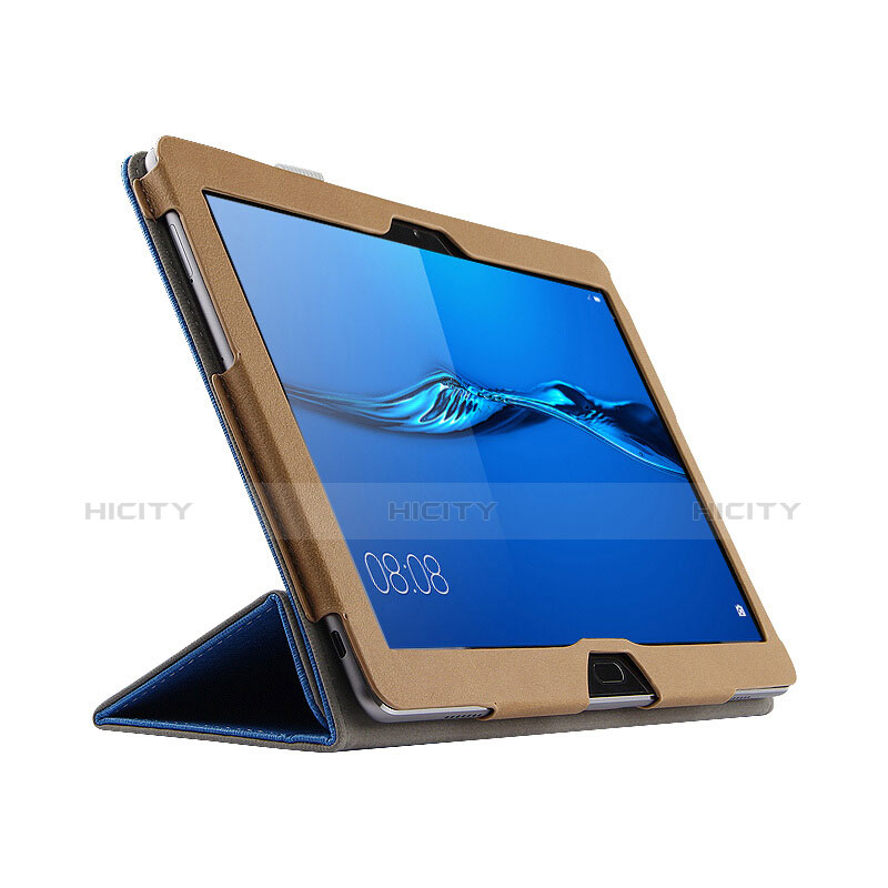 Handyhülle Hülle Stand Tasche Leder L02 für Huawei MediaPad M3 Lite 10.1 BAH-W09 Blau