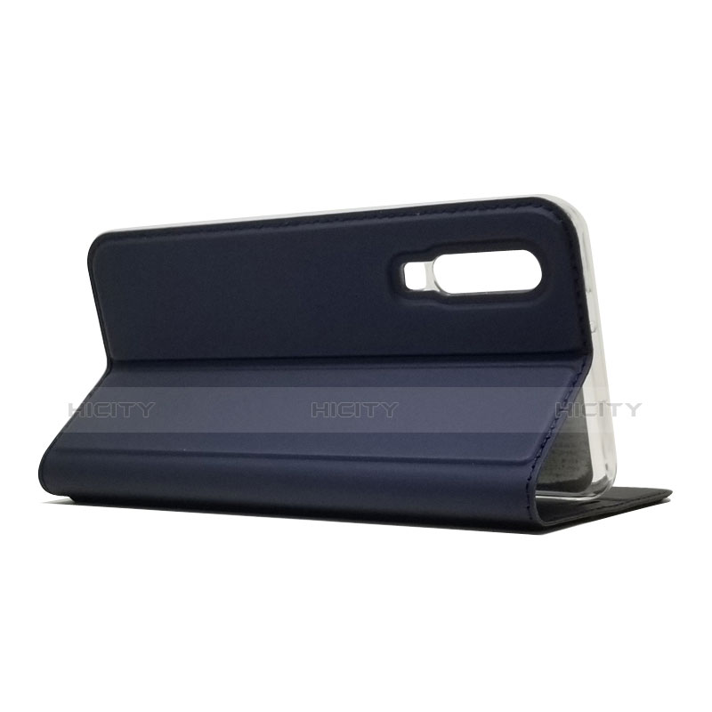 Handyhülle Hülle Stand Tasche Leder L02 für Huawei P30 Blau