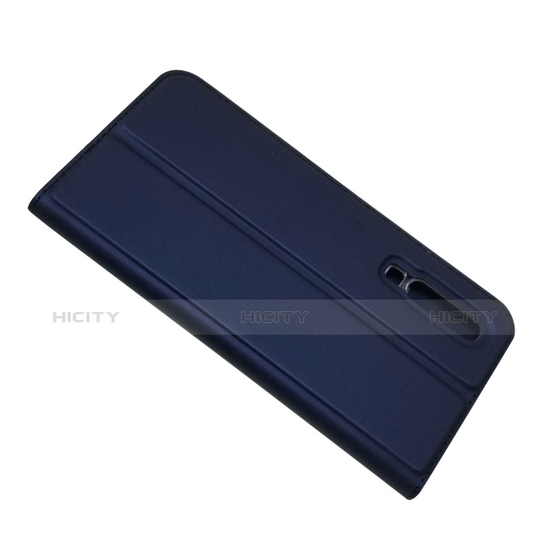 Handyhülle Hülle Stand Tasche Leder L02 für Huawei P30 Blau