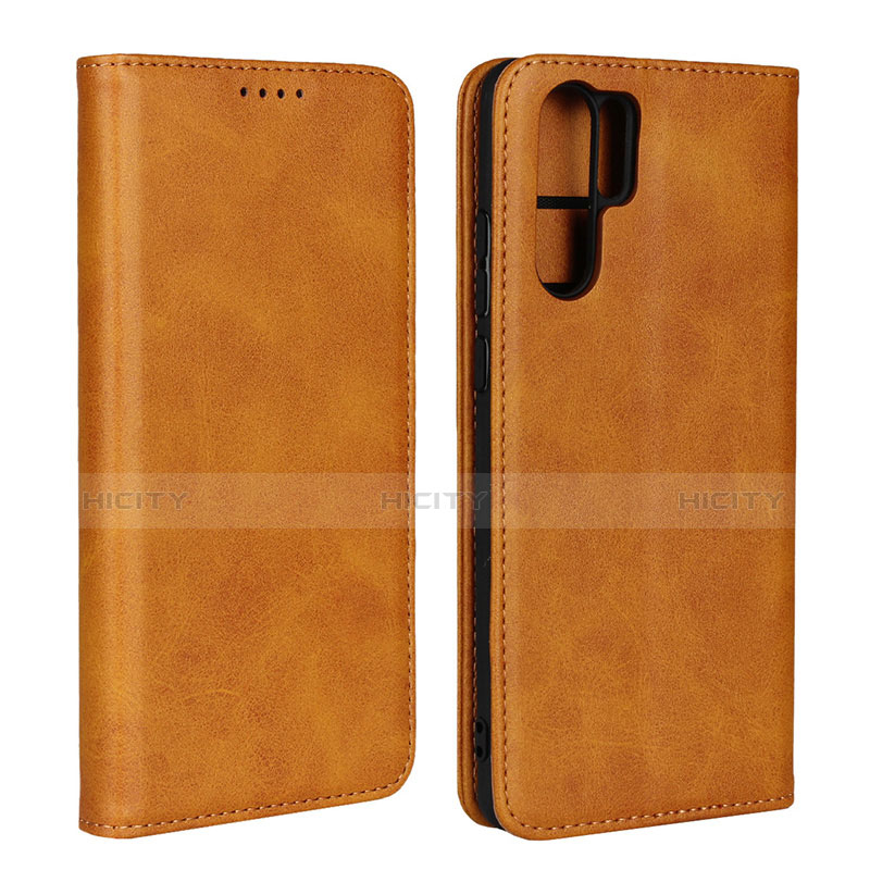 Handyhülle Hülle Stand Tasche Leder L02 für Huawei P30 Pro Orange