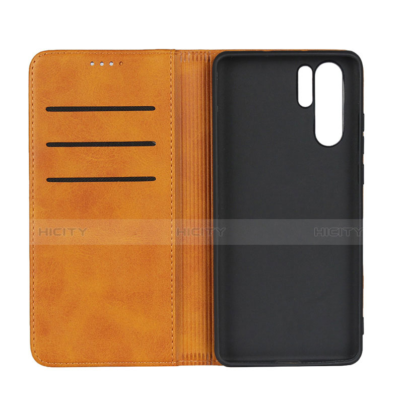 Handyhülle Hülle Stand Tasche Leder L02 für Huawei P30 Pro Orange