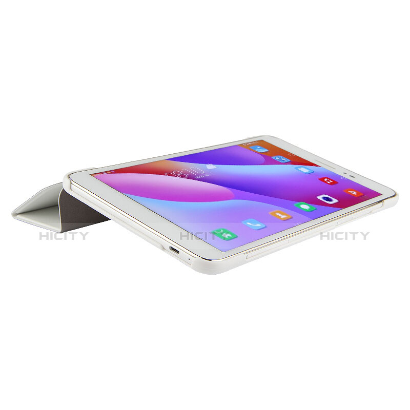 Handyhülle Hülle Stand Tasche Leder L03 für Huawei Honor Pad 2 Weiß