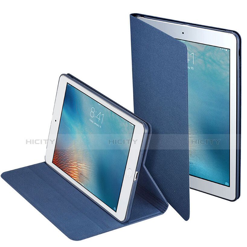 Handyhülle Hülle Stand Tasche Leder L04 für Apple iPad Mini Blau