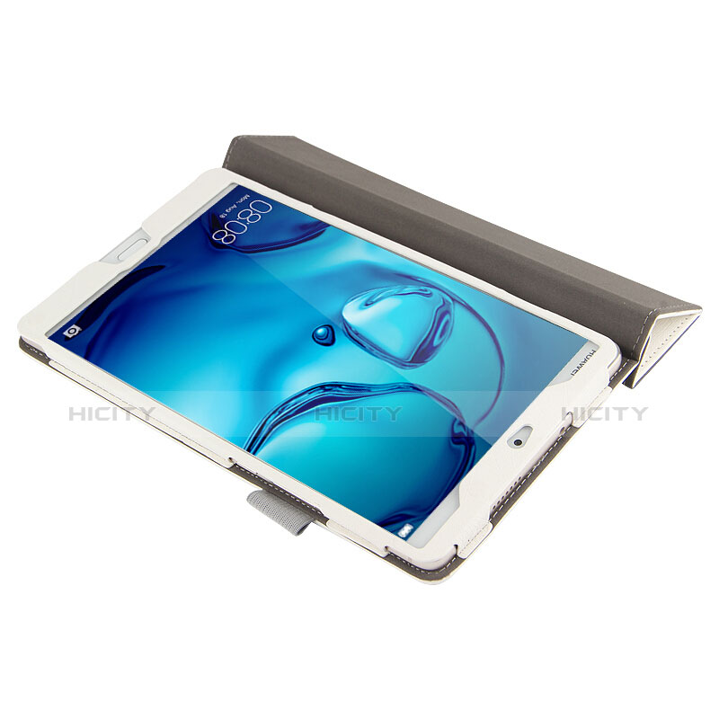 Handyhülle Hülle Stand Tasche Leder L04 für Huawei Mediapad M3 8.4 BTV-DL09 BTV-W09 Weiß