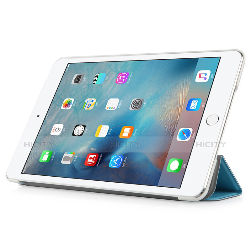 Handyhülle Hülle Stand Tasche Leder Matt für Apple iPad Pro 9.7 Hellblau