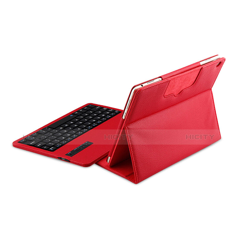 Handyhülle Hülle Stand Tasche Leder mit Tastatur L01 für Huawei MediaPad M3 Lite 10.1 BAH-W09 Rot