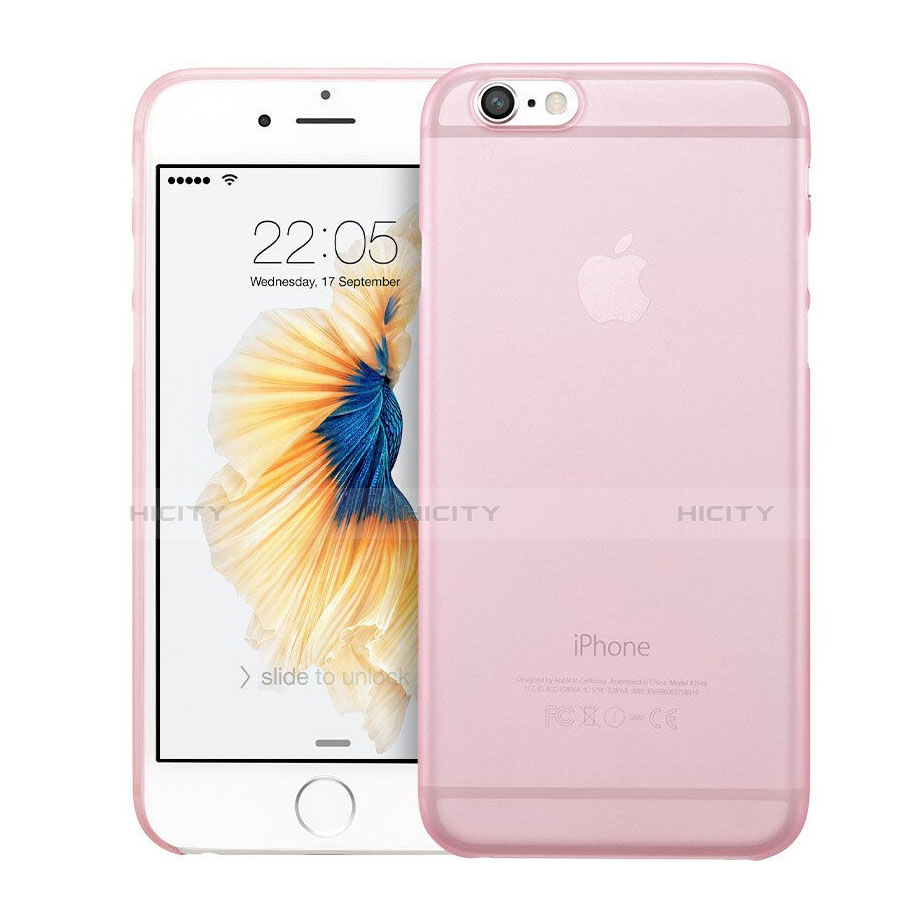 Handyhülle Hülle Ultra Dünn Schutzhülle Durchsichtig Transparent Matt für Apple iPhone 6 Plus Rosa