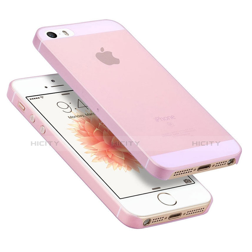 Handyhülle Hülle Ultra Dünn Schutzhülle Durchsichtig Transparent Matt für Apple iPhone SE Rosa