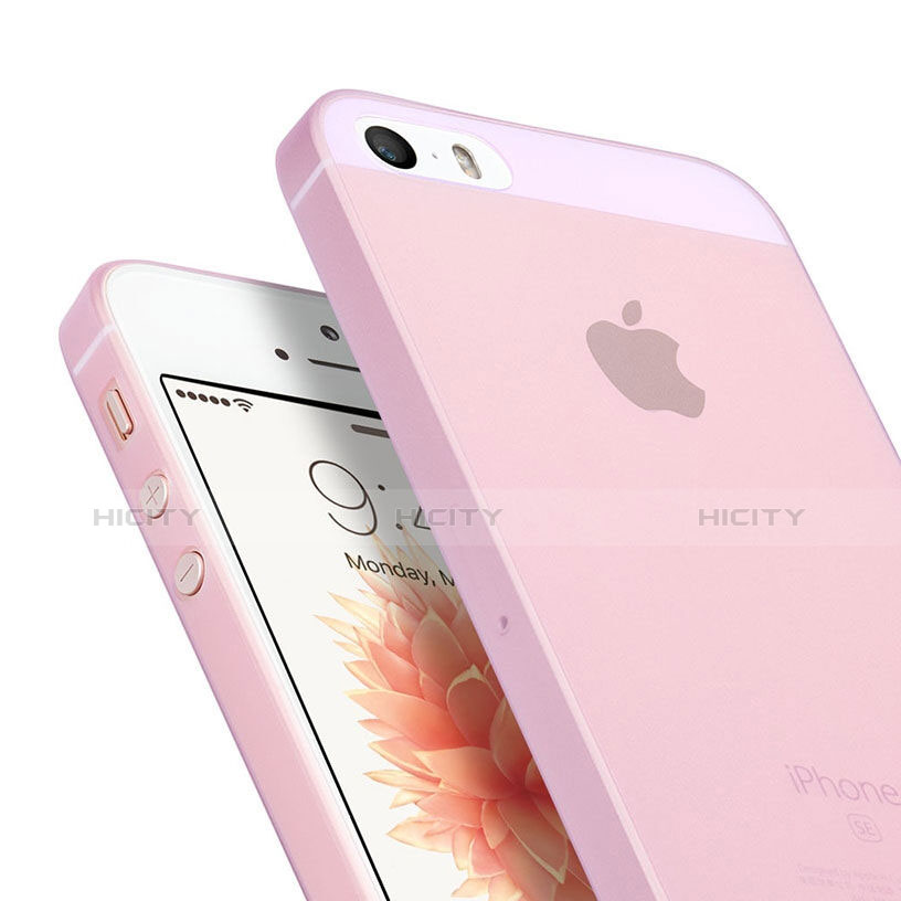 Handyhülle Hülle Ultra Dünn Schutzhülle Durchsichtig Transparent Matt für Apple iPhone SE Rosa