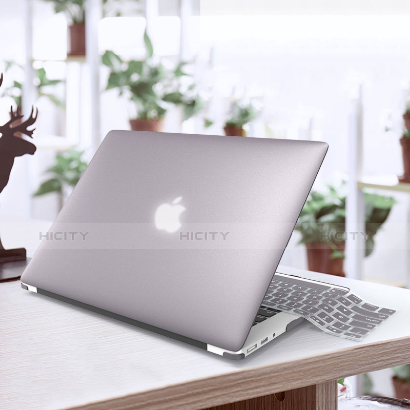 Handyhülle Hülle Ultra Dünn Schutzhülle Durchsichtig Transparent Matt für Apple MacBook Air 13.3 zoll (2018) Silber