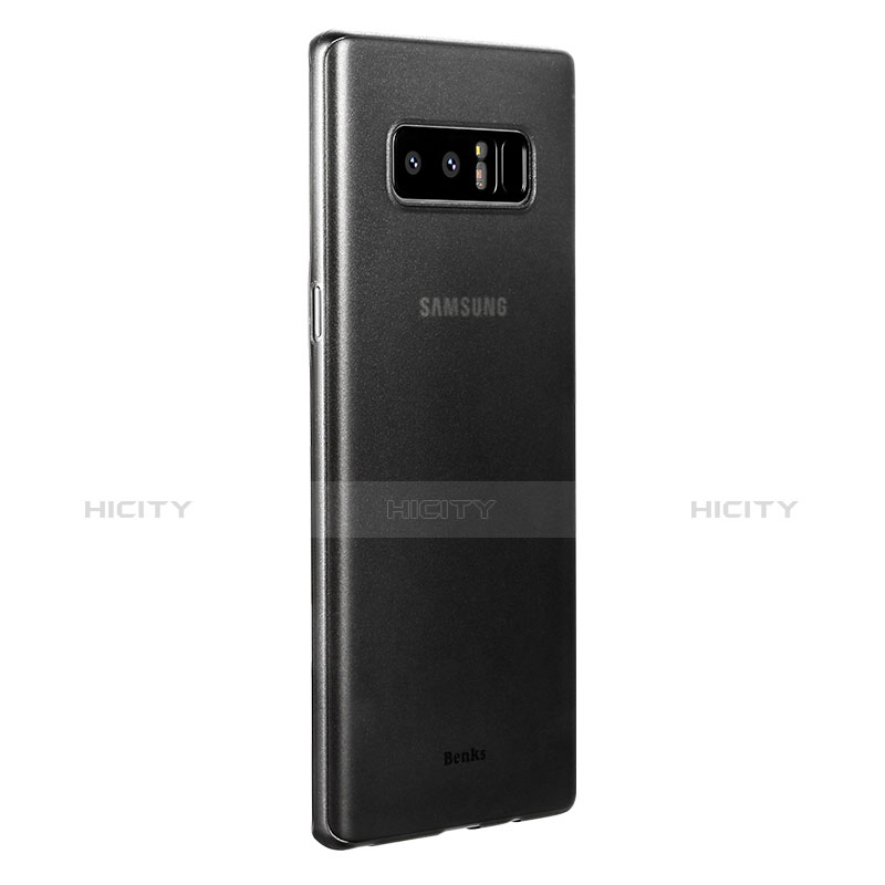 Handyhülle Hülle Ultra Dünn Schutzhülle Durchsichtig Transparent Matt R05 für Samsung Galaxy Note 8 Duos N950F Grau